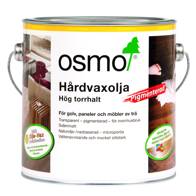 HÅRDVAXOLJA 3040 OSMO PIGMENTERAD VIT 2,5L | Beijerbygg Byggmaterial